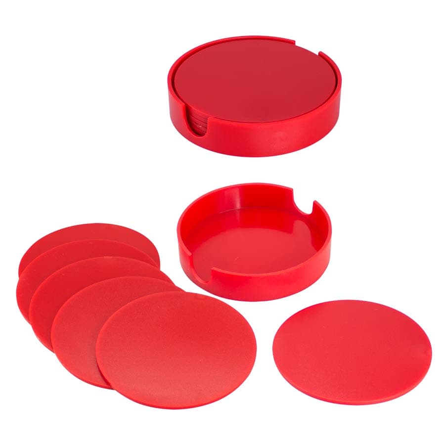 Set de Posavasos Plásticos Redondos 5