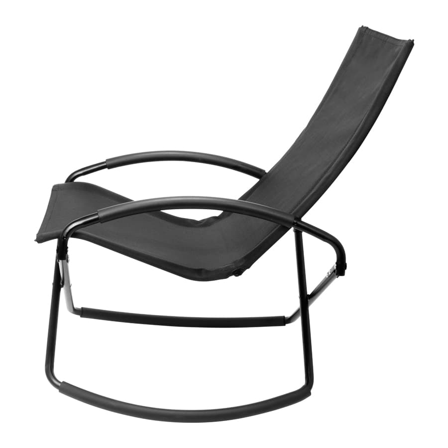 Silla mecedora negra con apoya-brazos 3