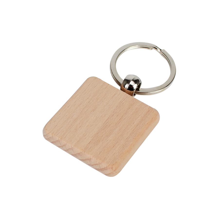 Llavero Cuadrado de Madera 2