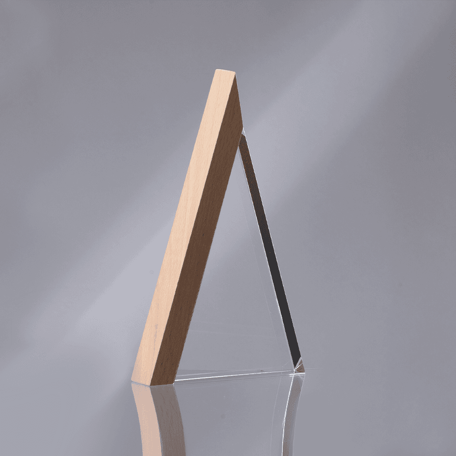 Trofeo Galvano de Madera y Cristal «Triangle» 5